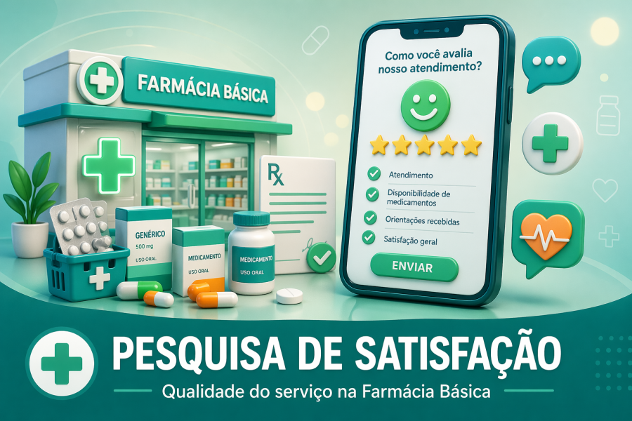 Pesquisa de Satisfação sobre a qualidade do serviço na farmácia básica.