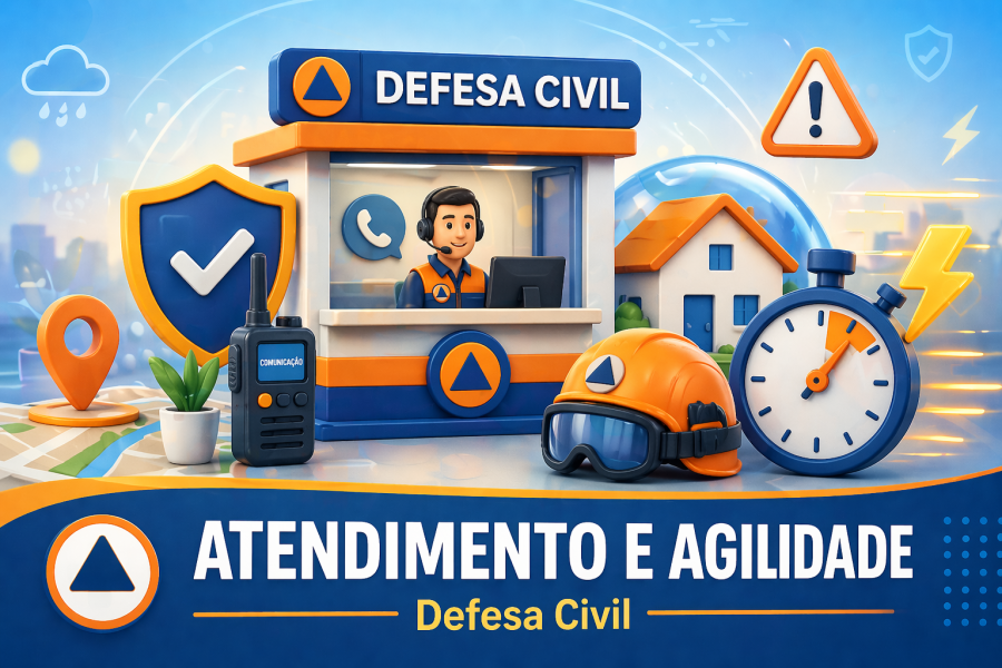 Pesquisa de Satisfação sobre o atendimento e agilidade da Defesa Civil.